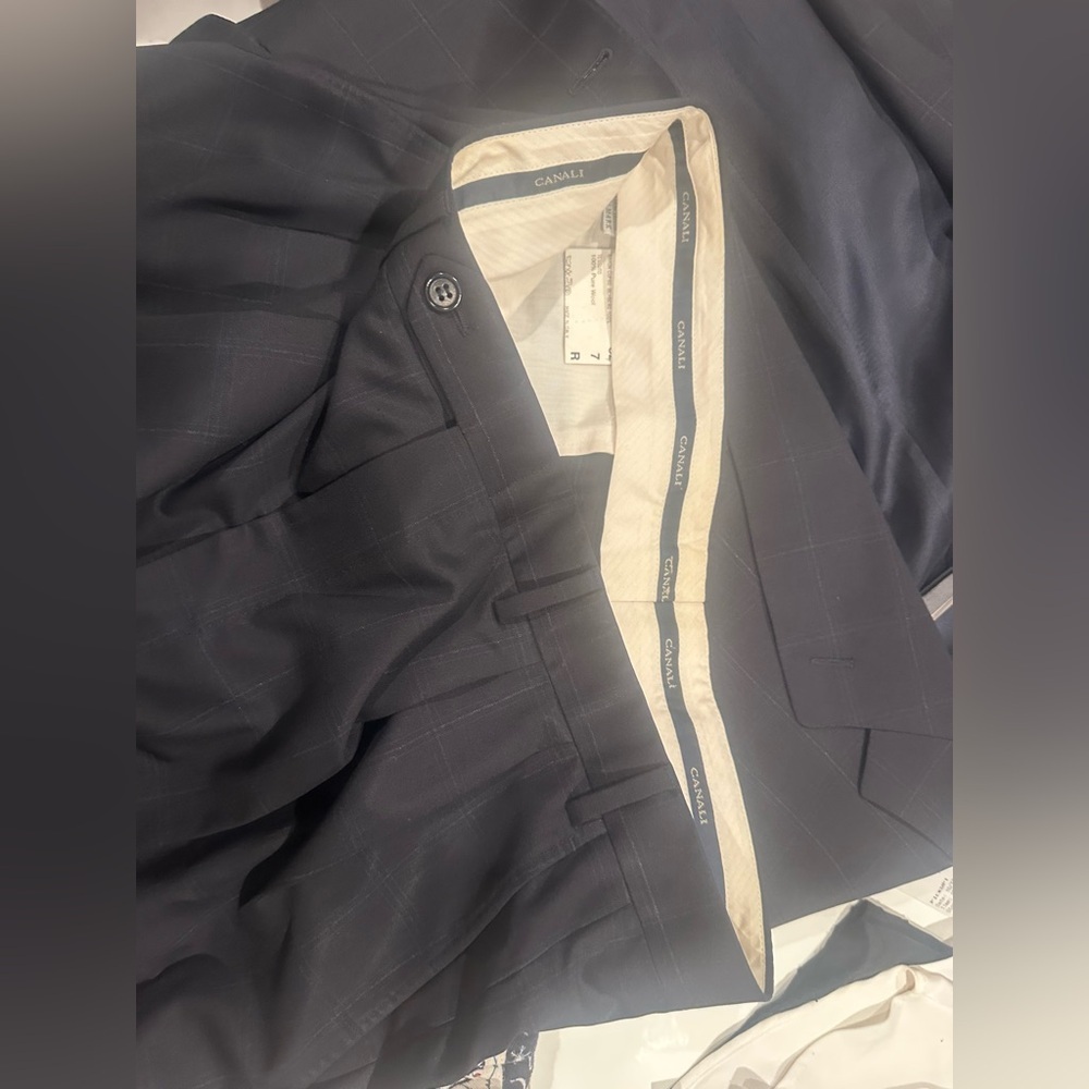 Canali Men's Black and White Blazer Size 52 - Picture 7 of 8